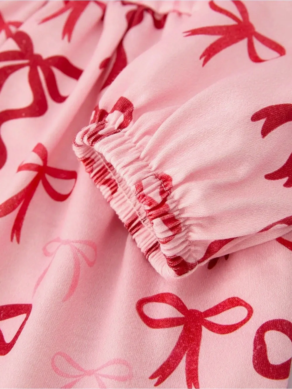 Rylee Faith Pink Bow Print Girls Dress With Ruffle Hem Toddler 7T